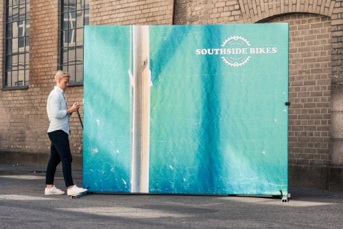 Outdoor Pressewand mobil