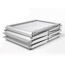 Prospektständer Basic Aluminium zusammengefaltet